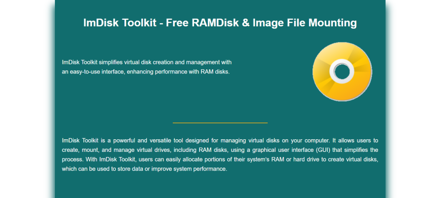 Why Use ImDisk Toolkit Instead of Other Tools