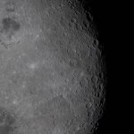 shadowed lunar crater near the south pole