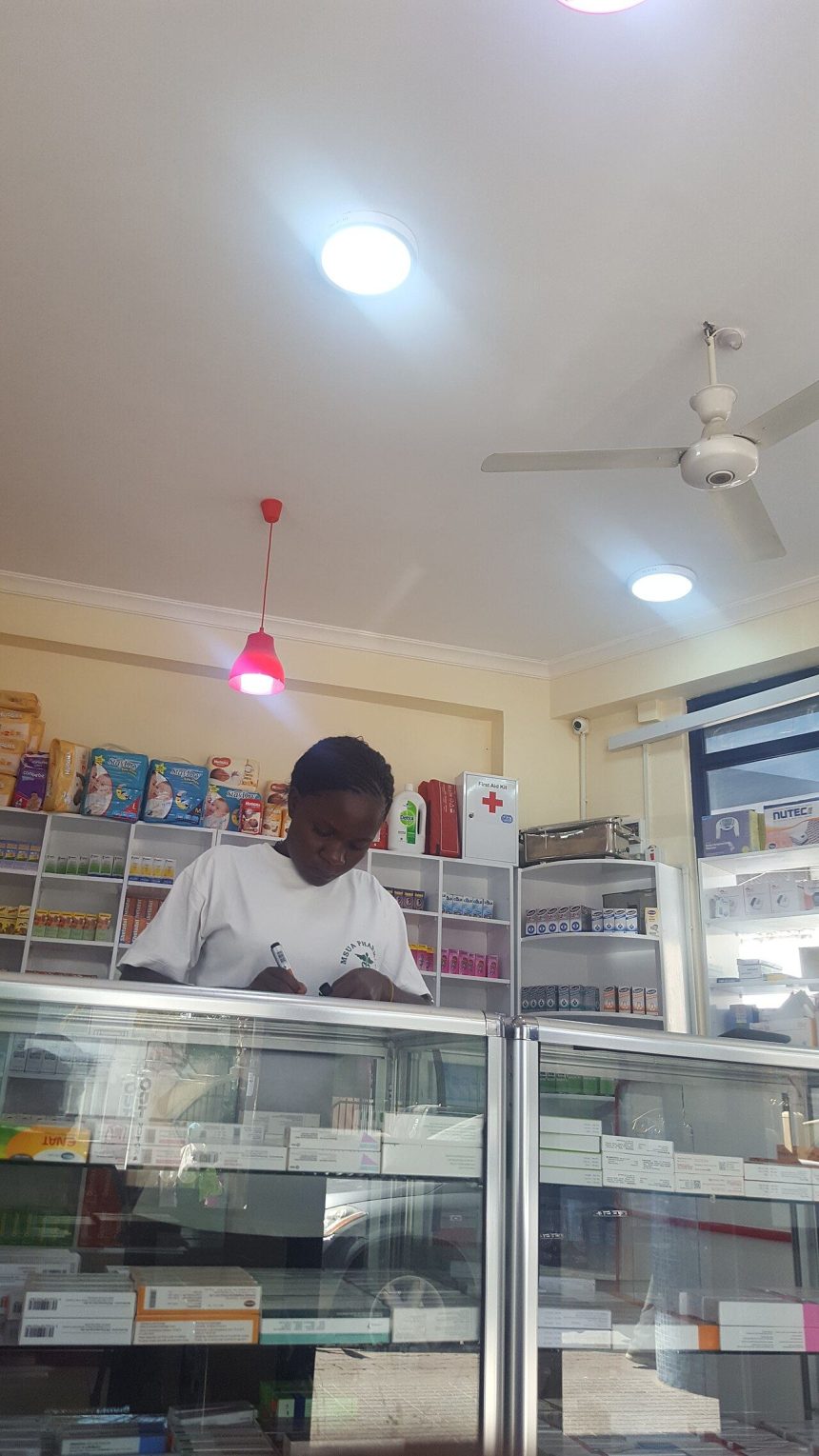 A pharmacist in a pharmacy