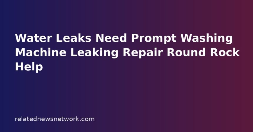 Water Leaks Need Prompt Washing Machine Leaking Repair Round Rock Help